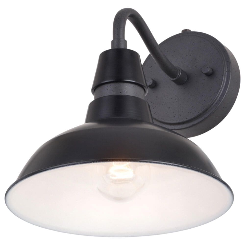Vaxcel Buena Park 1-Light Outdoor Wall Sconce in Vintage Black and Matte White, , large