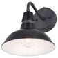 Vaxcel Buena Park 1-Light Outdoor Wall Sconce in Vintage Black and Matte White, , large