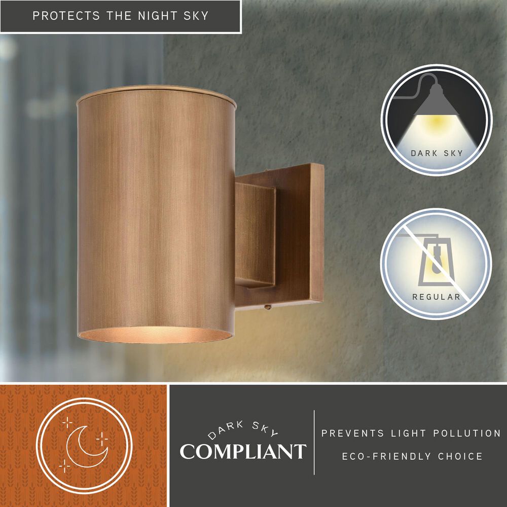 Vaxcel Chiasso 1-Light Outdoor Wall Sconce in Warm Brass, , large
