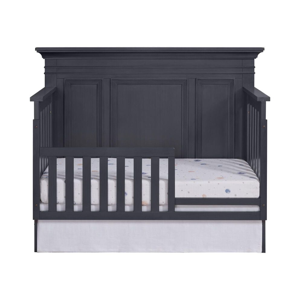 Oxford Baby Weston 2-Piece 4-in-1 Crib and Dresser Nursery Set in Midnight Slate, , large