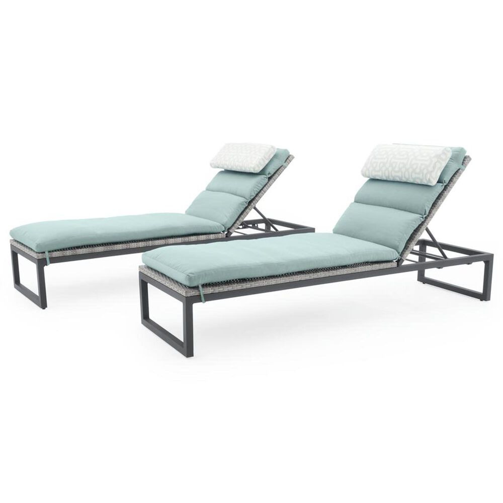 RST Brands Milo Sunbrella Patio Chaise Lounge in Spa Blue (Set of 2), , large