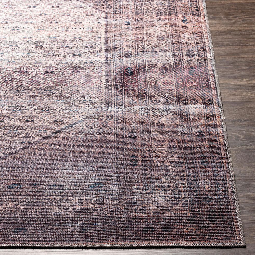 Surya Colin 2&#39;7&quot; x 10&#39; Plum, Ink Blue, Dusty Pink and Cream Runner, , large
