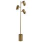 Hearth and Haven Harmony Floor Lamp with Rotary Switch Triple Spots in Gold, , large
