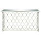 Maple and Jade Console Table with Mirrored Glass Top in Silver, , large