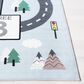 Safavieh Kids Playhouse KPH226F 2"2" x 10" Grey and Blue Runner, , large