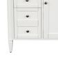 James Martin Vanities Brittany 30" Single Bathroom Vanity in Bright White with 3 cm Ethereal Noctis Quartz Top and Rectangle Sink, , large