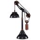 Maple and Jade Industrial Table Lamp in Shiny Black and Copper, , large