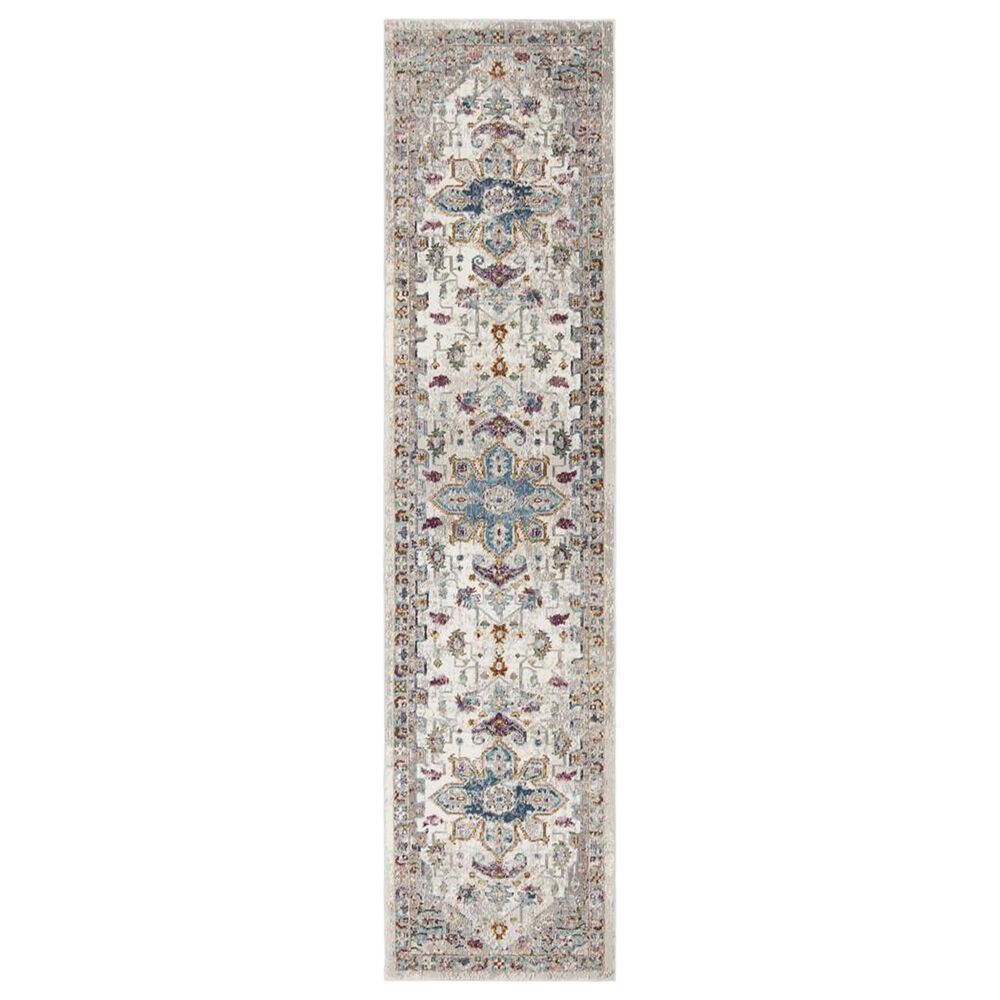 Safavieh Aria ARA160C 2" x 8" Cream and Multicolor Runner, , large