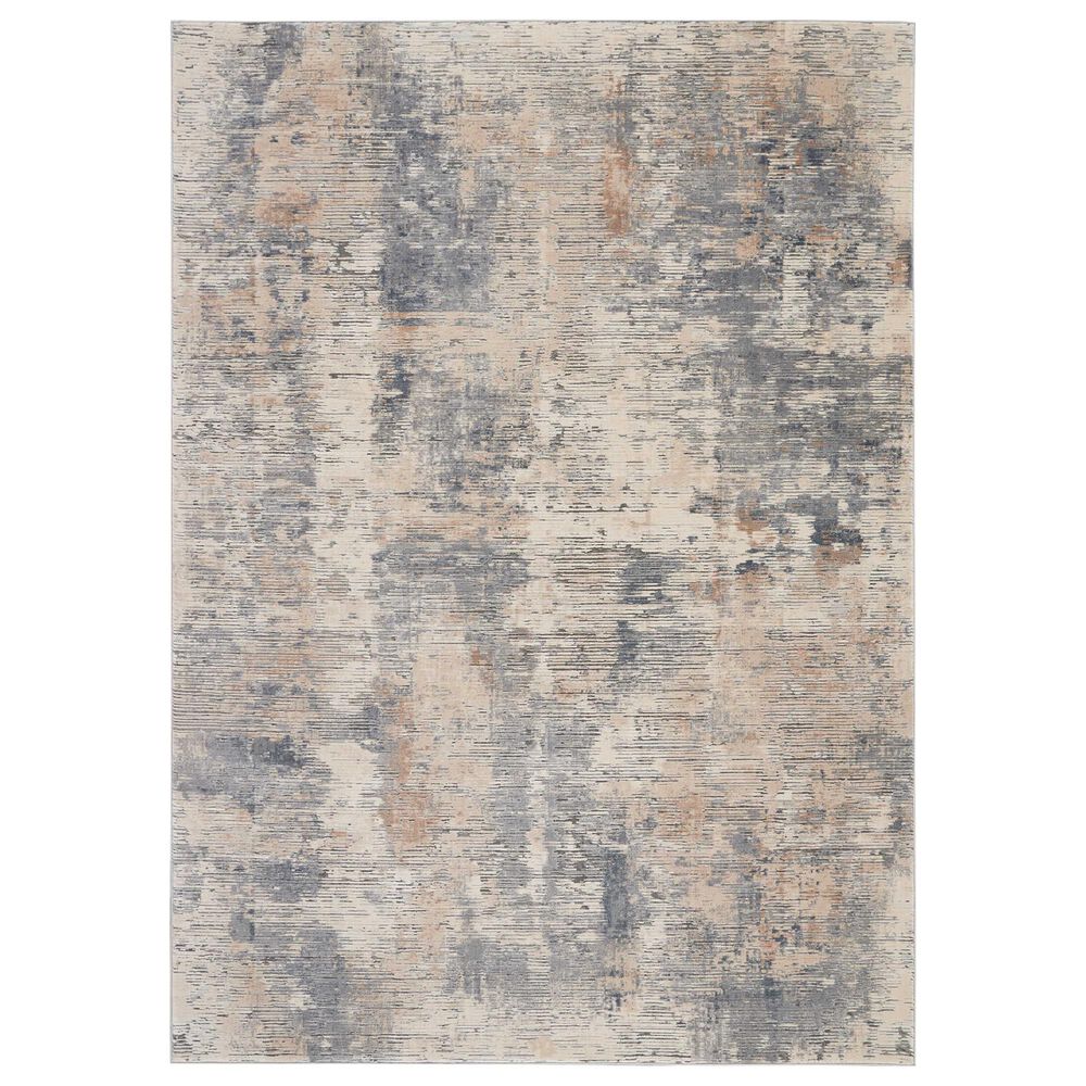 Nourison Rustic Textures RUS05 9"3" x 12"9" Beige and Grey Area Rug, , large