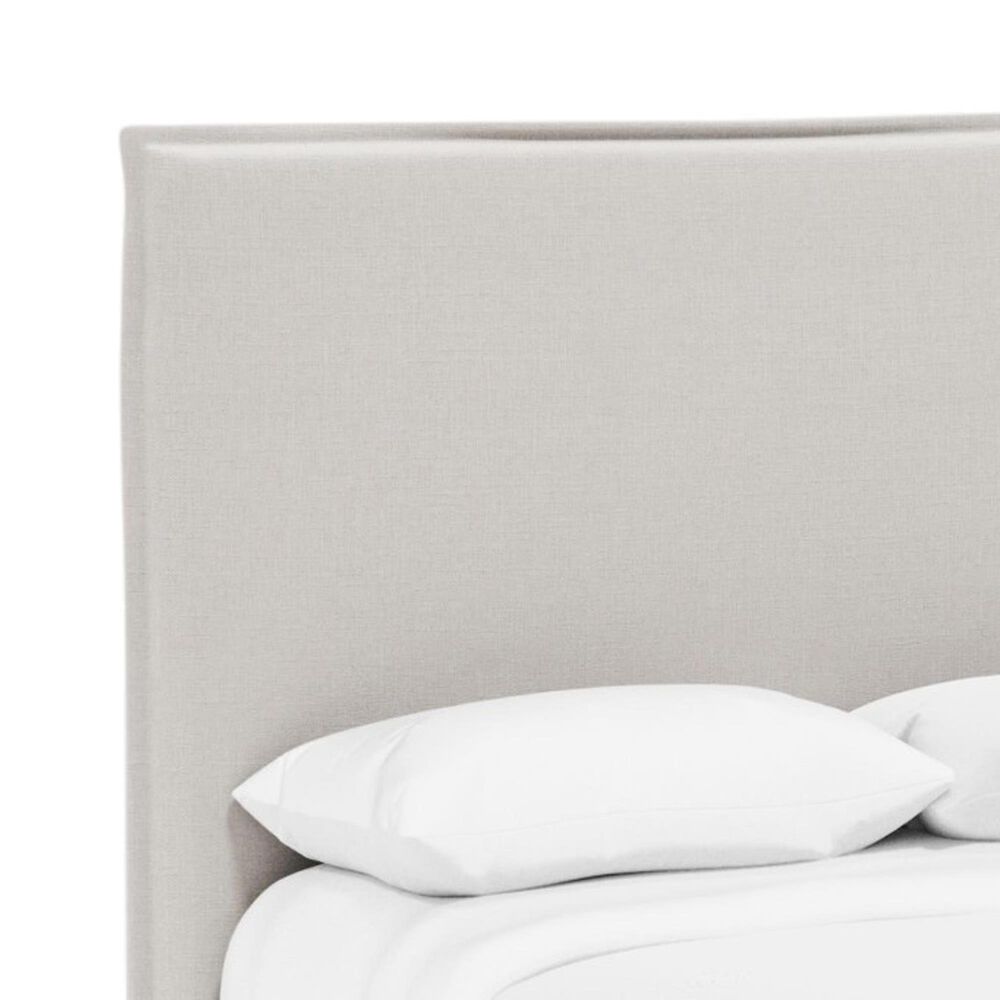 Bernhardt Griffin King Upholstered Panel Bed in White and Cream, , large