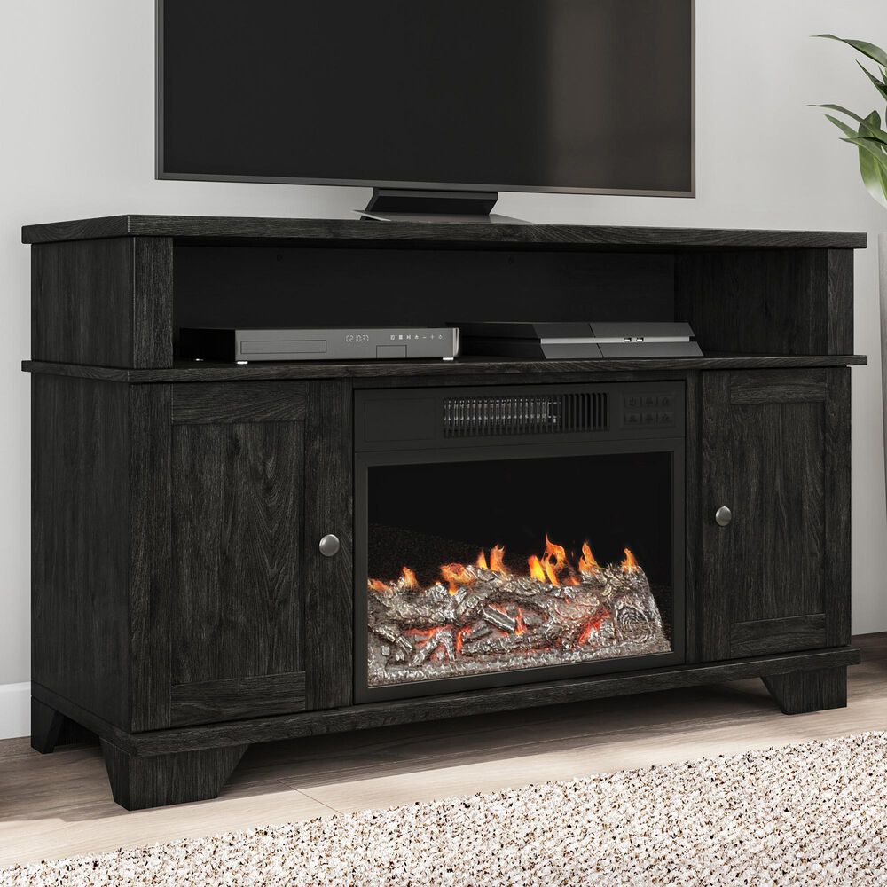 Timberlake Northwest 47" Electric Fireplace TV Stand in Black