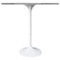 Leisuremod LeisureMod Verve Collection Modern Bar Height Table White Base with 48 Round Marble White Sintered Stone Top, , large