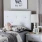 Baxton Studio Kirchem Twin Upholstered Headboard in White, , large