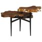Uma Enterprises Rustic Accent Table in Brown and Black, , large