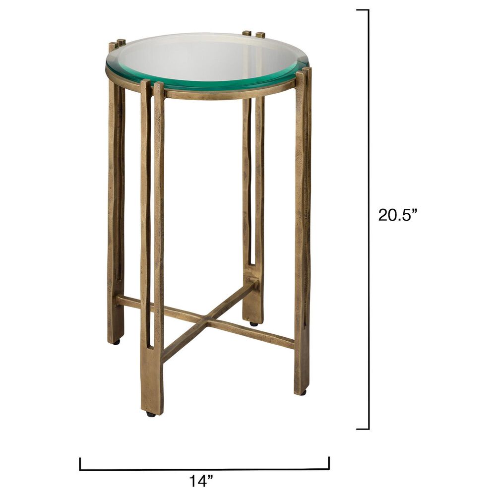 Jamie Young Garrison Side Table in Antique Brass, , large