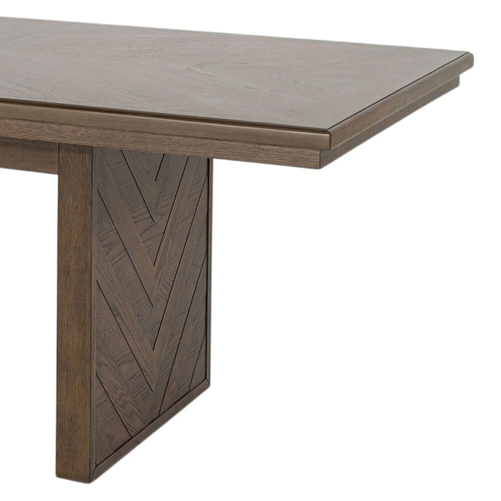 Furniture of America Virex Extendable 5-Piece Dining Table Set in Dark Walnut, , large