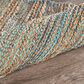 L&R Resources Natural Fiber Teal 5" x 7"9" Area Rug, , large