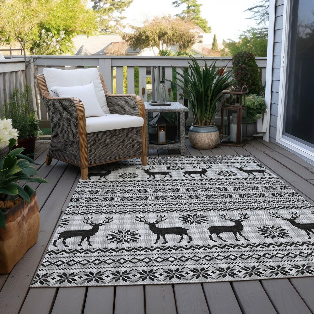 Dalyn Rug Company Wonderland WN28 3&#39; x 5&#39; Silver Indoor/Outdoor Area Rug, , large