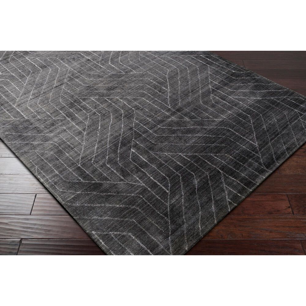 Surya Hightower 9&#39; x 13&#39; Charcoal, Black and White Area Rug, , large