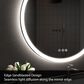 HOMLUX 28" Round LED Bathroom Vanity Mirror in Silver, , large
