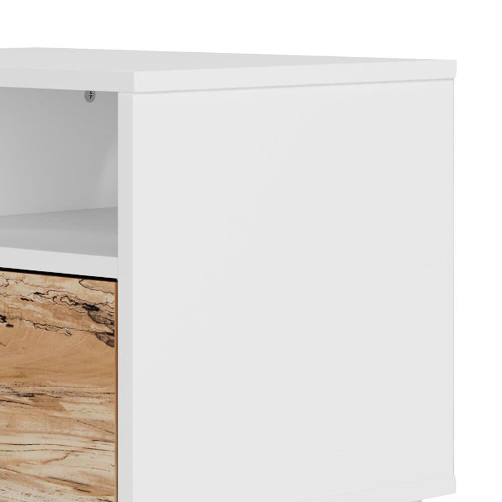 Ashley Piperton Nightstand in White and Brown, , large