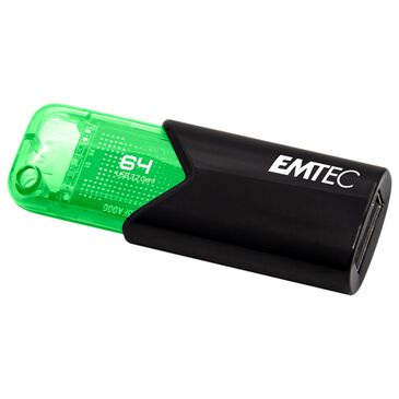 Emtec B110 64GB USB 3.2 Click Easy Flash Drive in Green, , large