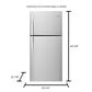 Whirlpool 19 Cu. Ft. Top-Freezer Refrigerator with LED Interior Lighting in Stainless Steel, , large