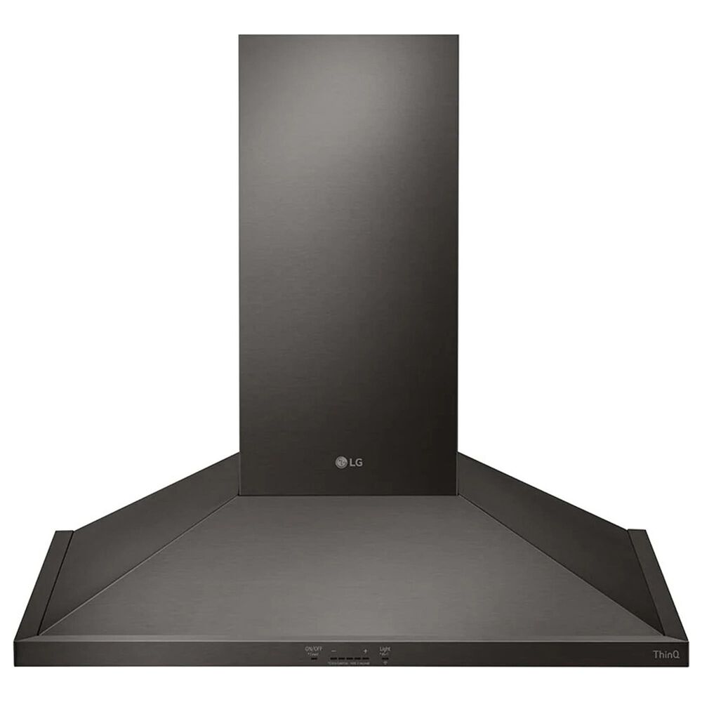 LG 36" Wall Mount Chimney Hood with 600 CFM Blower in Black Stainless Steel, , large