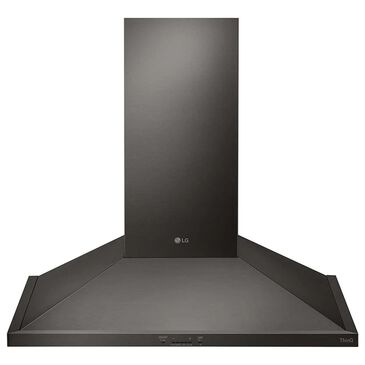 LG 36" Wall Mount Chimney Hood with 600 CFM Blower in Black Stainless Steel, , large