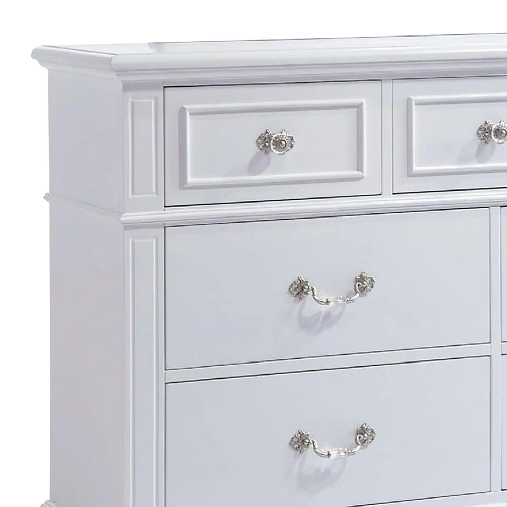 Mayberry Hill Alana 7-Drawer Dresser and Mirror in White Lacquer, , large
