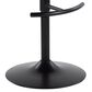LumiSource Matisse Adjustable Swivel Barstool with Grey Fabric Upholstery in Black (Set of 2), , large
