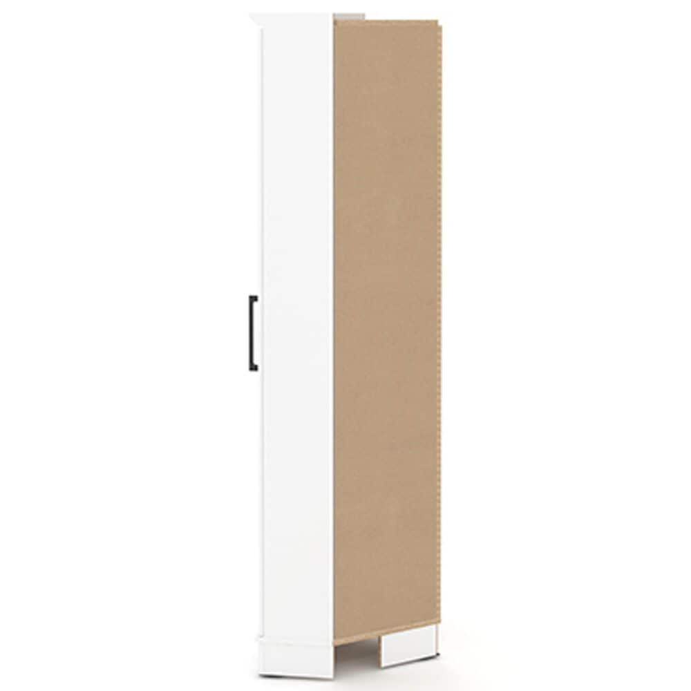Sauder Homeplus 5-Shelf Corner Storage Cabinet in Soft White, , large