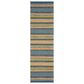 Safavieh Montauk 2"6" x 10" Blue and Orange Runner, , large