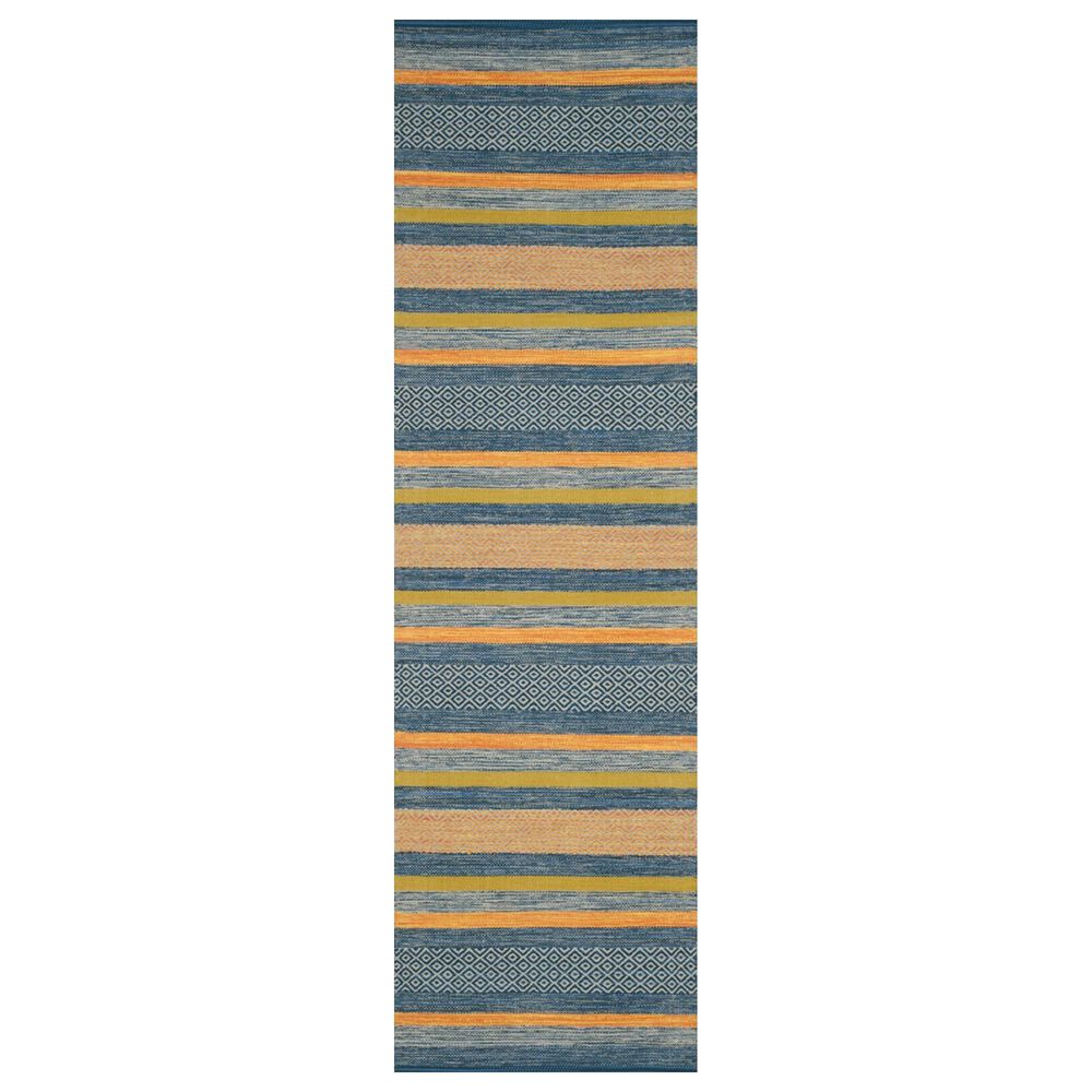 Safavieh Montauk 2"6" x 10" Blue and Orange Runner, , large