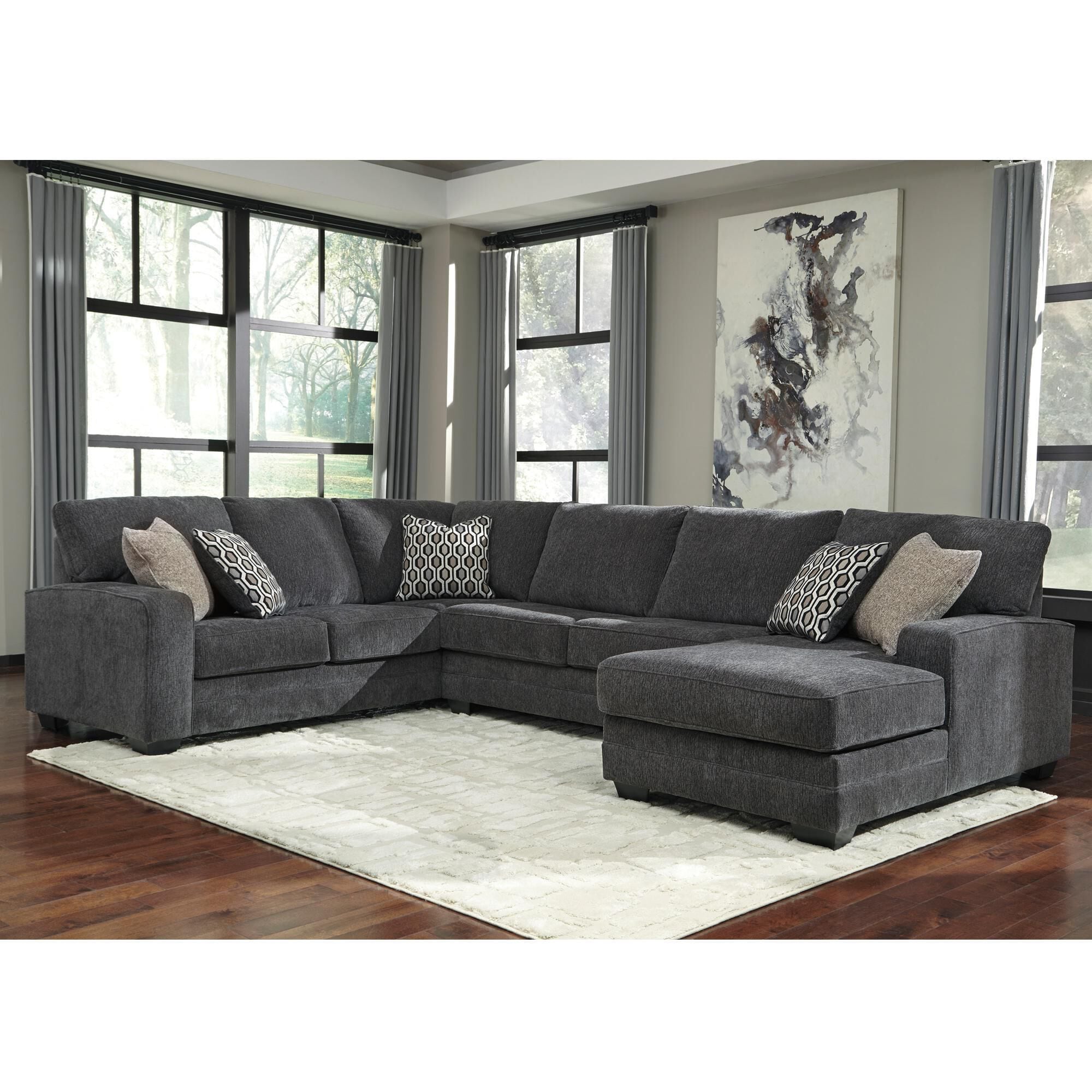 Ashley tracling slate sectional new arrivals