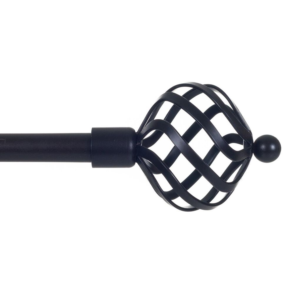 Timberlake Lavish Home Twisted Sphere Curtain Rod 3/4 Inch in Rubbed Bronze, , large