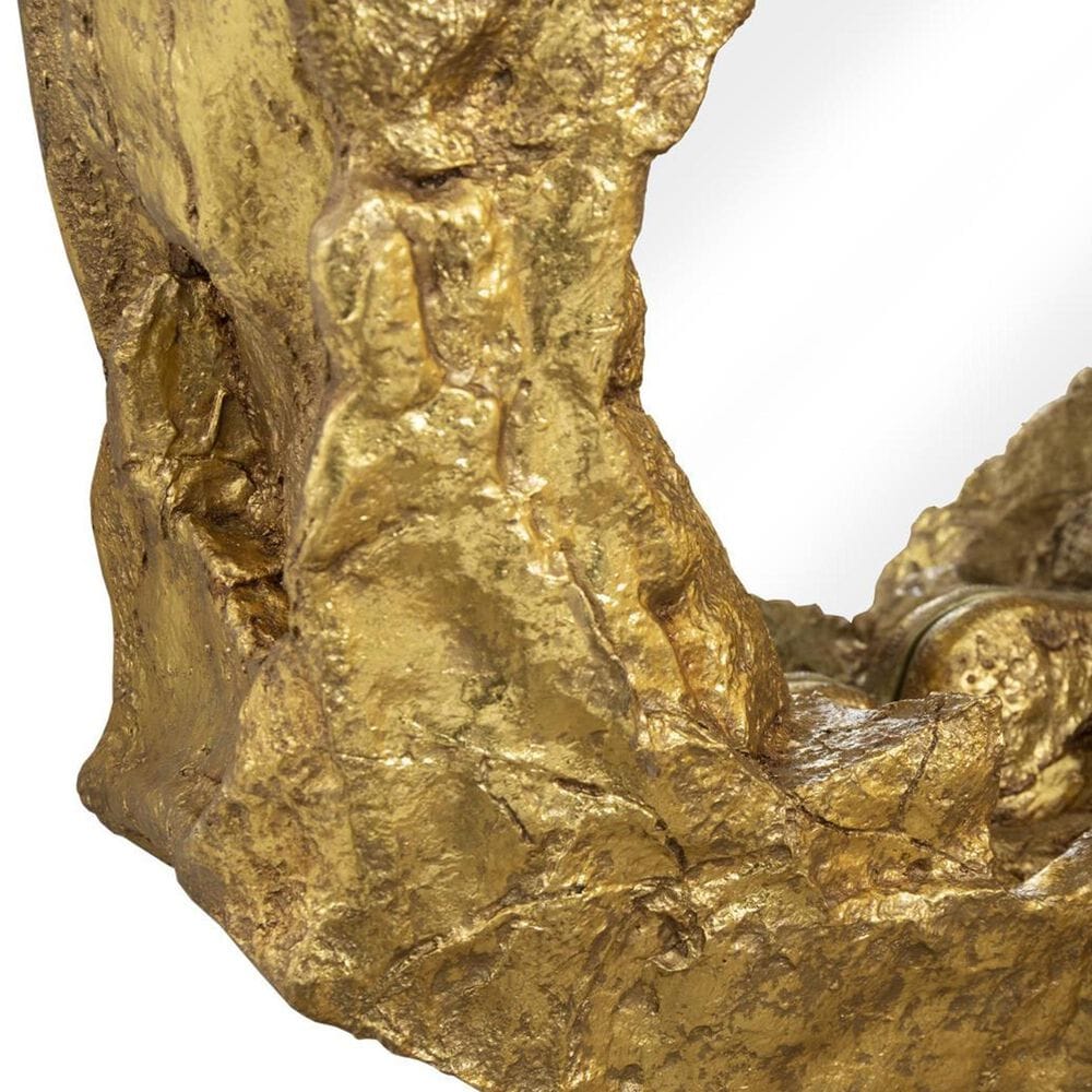TimberHaus Rock Pond Wide Mirror in Gold, , large