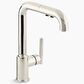 Kohler Purist Pull-Out Kitchen Sink Faucet in Vibrant Polished Nickel, , large