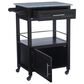 Linon Home Decor Mitchell Kitchen Cart in Black and Grey, , large