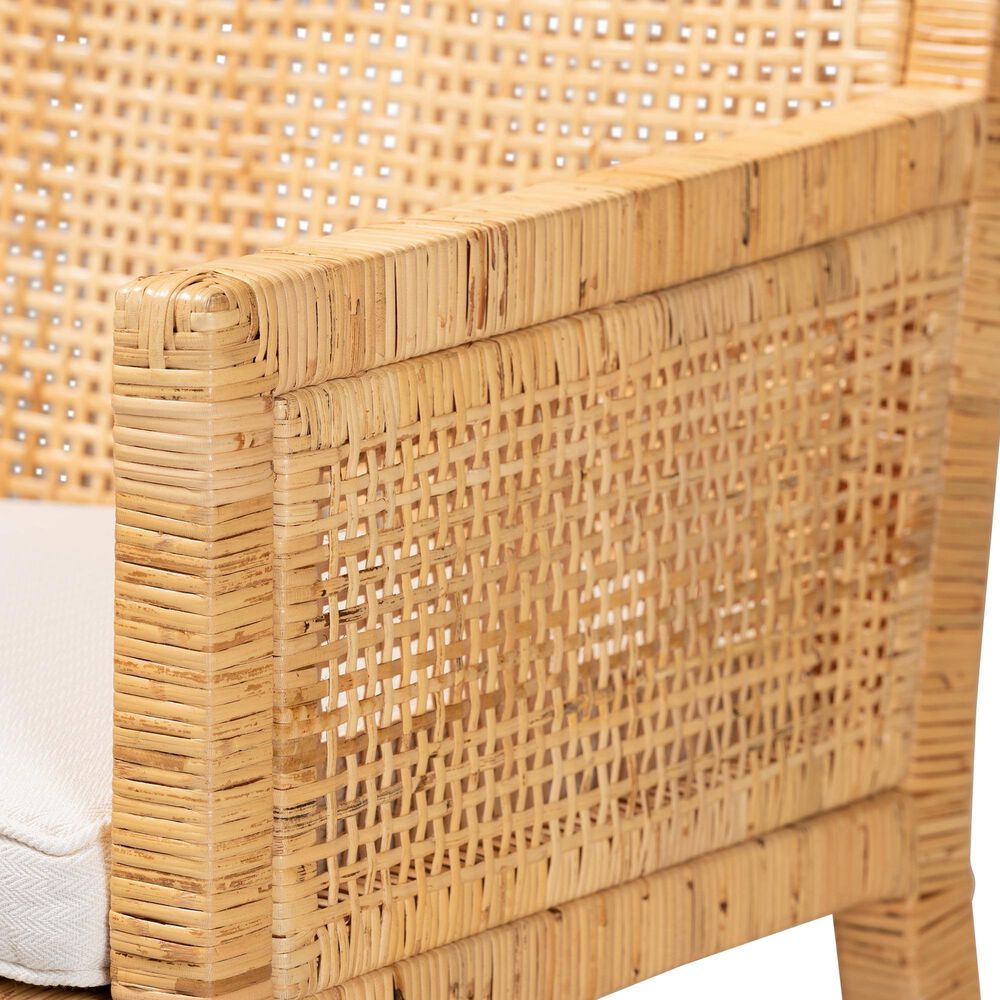 Baxton Studio Karis Arm Chair in Natural, , large