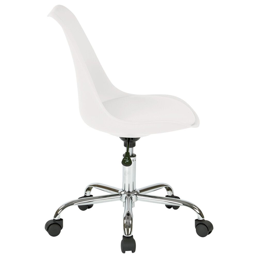 OSP Home Emerson Desk Chair in White, , large