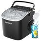 Euhomy 26 Lbs Portable Bullet Ice Maker with Handle in Black, , large