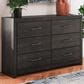 Ashley Hollivern 6-Drawer Dresser in Dark Gray, , large