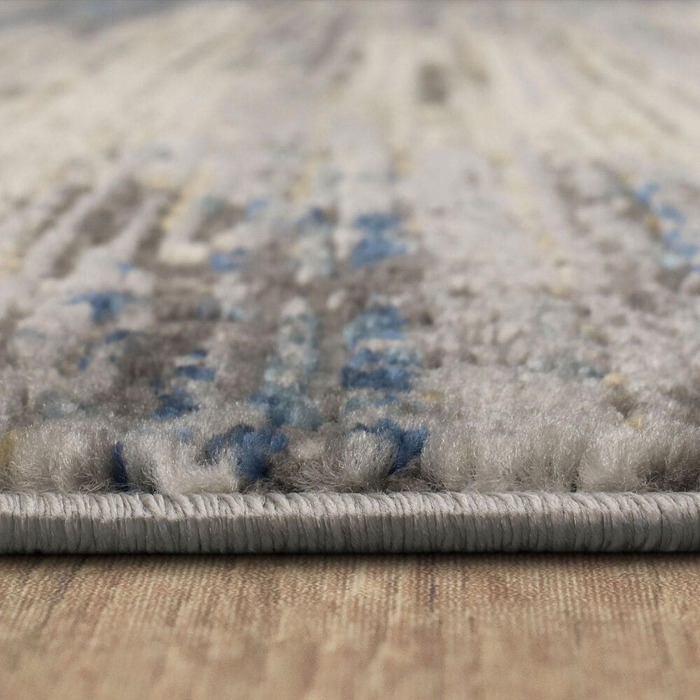 Karastan Cleo Bell Place 5&#39;3&quot; x 8&#39; Light Grey Area Rug, , large