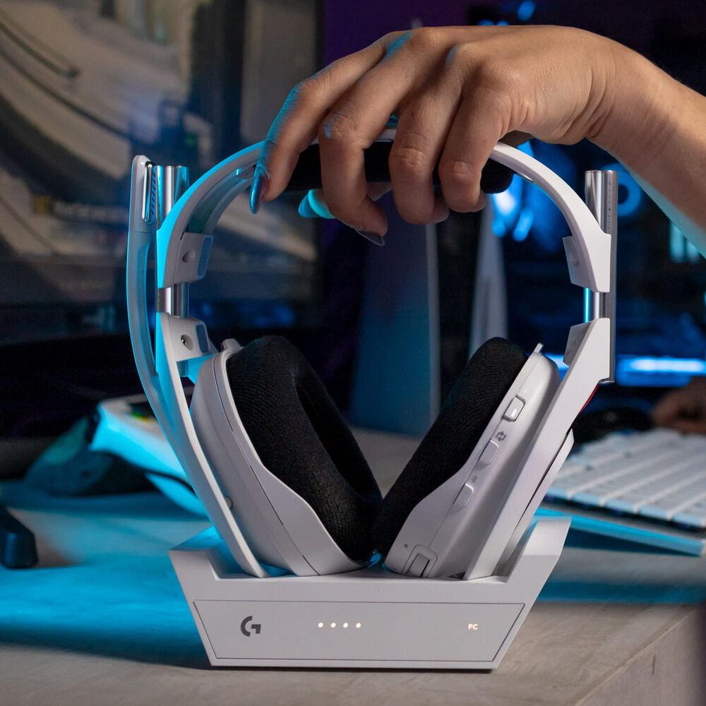 Logitech G Astro Series A50 Lightspeed Wireless Gaming Headset with Base Station in White, , large