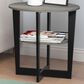 HOMLUX Oval End Table in French Oak and Black, , large