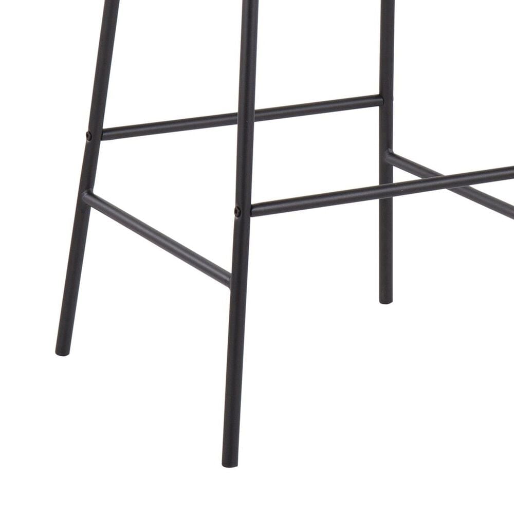 LumiSource Daniella Bar Stool with Camel Upholstery in Black (Set of 2), , large