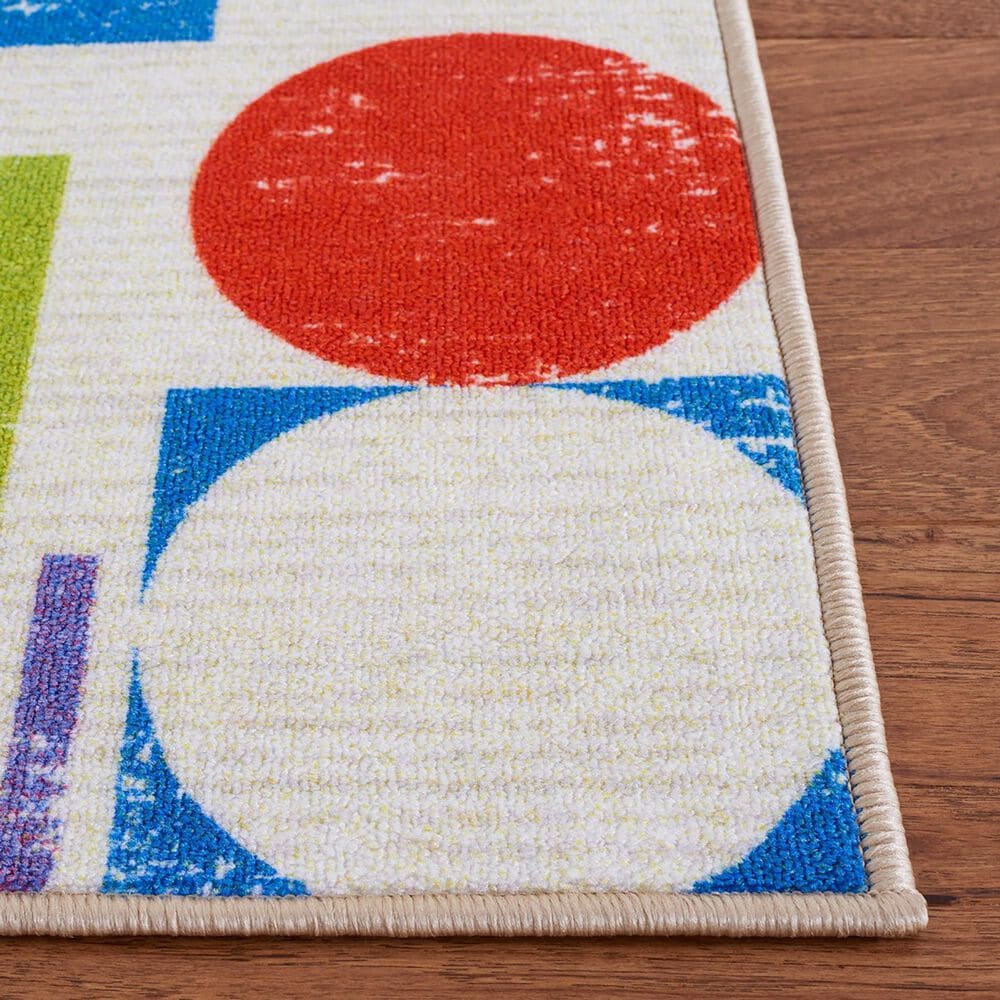 Safavieh Kids Playhouse 6&#39;7&quot; x 9&#39; Ivory and Red Rug, , large