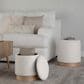 Lumisource Marla 2-Piece 16" Nesting Ottoman Set in Cream, , large