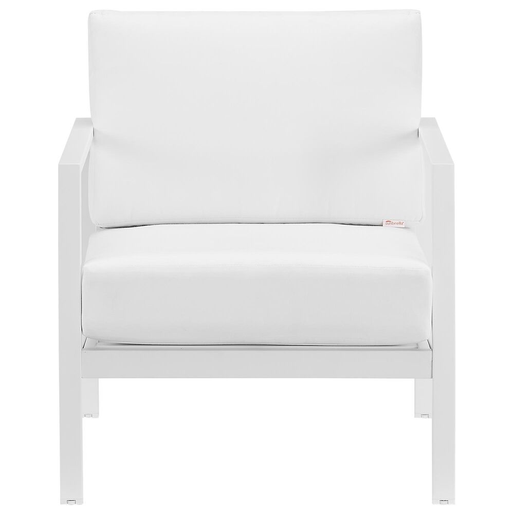Linon Home Decor Holland Patio Armchair in White, , large